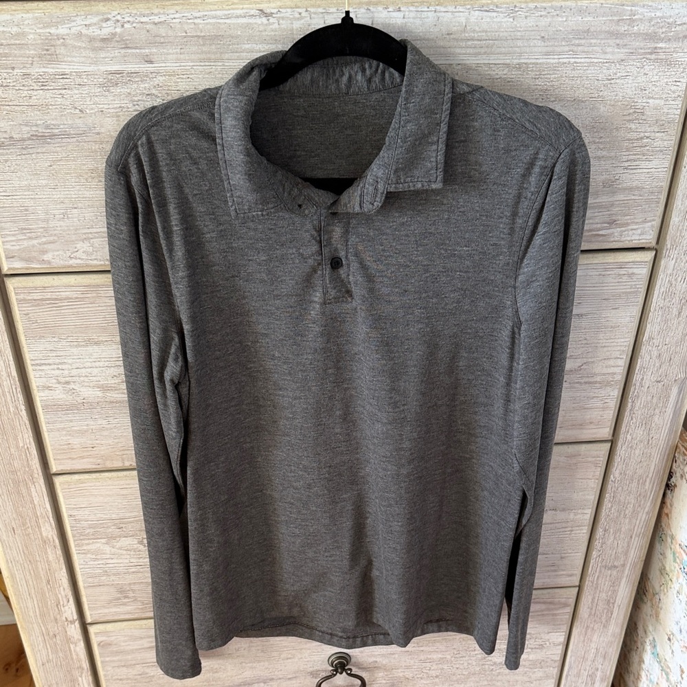 Men's Gray Long Sleeve Shirt